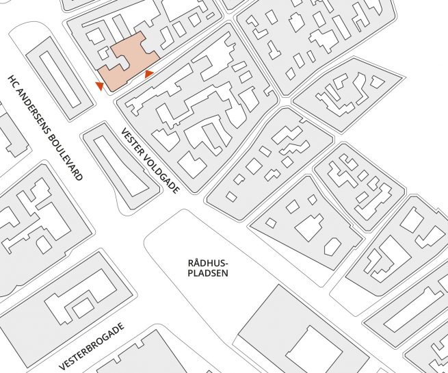 Kort over KAB's placering i København